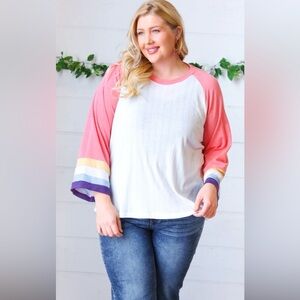 Sugarfox Women's Raglan Sleeve Top